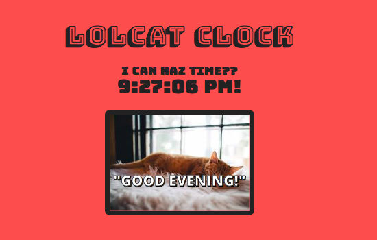 LolCat Clock Website
